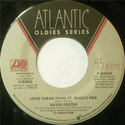 David Foster Love Theme From St. Elmo's Fire USED VINYL 7INCH 45 RPM REISSUE