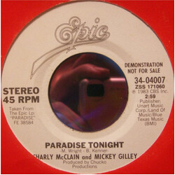 Charly McClain / Mickey Gilley Paradise Tonight USED VINYL 7INCH 45 RPM PROMO