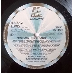 Various Motown Hits Of Gold Volume 3 Vinyl LP USED