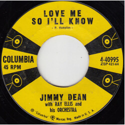 Jimmy Dean Love Me So I'll Know / Deep Blue Sea USED VINYL 7INCH 45 RPM SINGLE