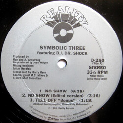 Symbolic Three / DJ Dr. Shock No Show VINYL 12" USED