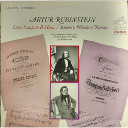 Arthur Rubinstein / Franz Liszt / Franz Schubert Sonata In B Minor / "Wanderer" Fantasy Vinyl LP USED