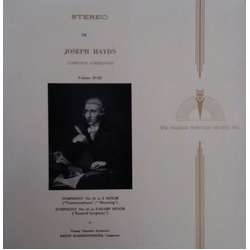 Joseph Haydn Complete Symphonies - Volume XVlII Vinyl LP USED