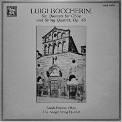 Luigi Boccherini Six Quintets For Oboe And String Quartet, Op. 45 Vinyl LP USED