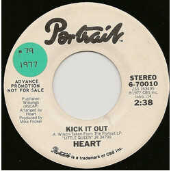 Heart Kick It Out USED VINYL 7INCH SINGLE 45 RPM PROMO STEREO MONO
