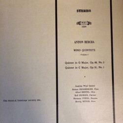 Anton Reicha Wind Quintets, Volume 1 Vinyl LP USED