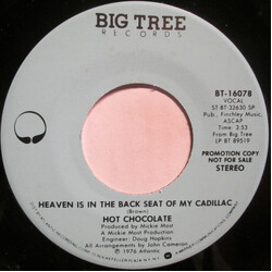 Hot Chocolate Heaven Is In The Back Seat Of My Cadillac USED VINYL 7INCH 45 RPM PROMO STEREO MONO
