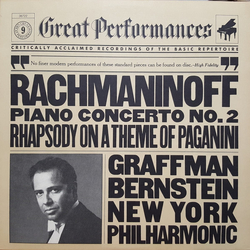 Sergei Rachmaninoff / Gary Graffman / Leonard Bernstein / New York Philharmonic Piano Concerto No. 2 / Rhapsody On A Theme Of Paganini Vinyl LP USED