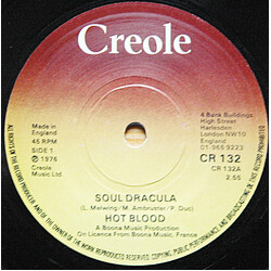 Hot Blood Soul Dracula USED VINYL 7INCH 45 RPM SINGLE