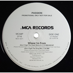 Passion Where I'm From Vinyl 12" USED