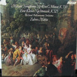 Wolfgang Amadeus Mozart / Israel Philharmonic Orchestra / Zubin Mehta Symphony No. 40 In G Minor, K.550 / Eine Kleine Nachtmusik, K.525 Vinyl LP USED