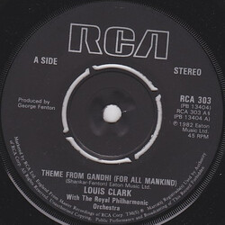 Louis Clark / The Royal Philharmonic Orchestra Theme From Gandhi (For All Mankind) / The Girl In Blue USED VINYL 7INCH 45 RPM SINGLE