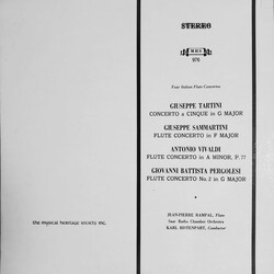Jean-Pierre Rampal / Kammerorchester Des Saarländischen Rundfunks, Saarbrücken / Karl Ristenpart Four Italian Flute Concertos Vinyl LP USED