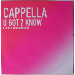 Cappella U Got 2 Know USED VINYL 12INCH