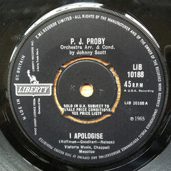 P.J. Proby I Apologise Vinyl 7" USED