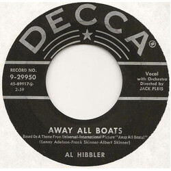 Al Hibbler Never Turn Back / Away All Boats USED VINYL 7INCH 45 RPM SINGLE