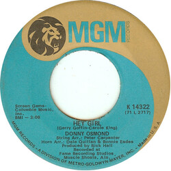 Donny Osmond Hey Girl USED VINYL 7INCH 45 RPM SINGLE MONO