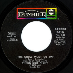 Three Dog Night The Show Must Go On VINYL 7" USED
