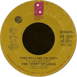 The Three Degrees When Will I See You Again VINYL 7" USED