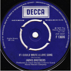 Jarvis Brothers If I Could Write A Love Song USED VINYL 7INCH SINGLE