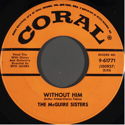 McGuire Sisters Without Him USED VINYL 7INCH 45 RPM