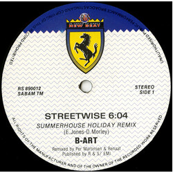 B-Art Streetwise (Remix) USED VINYL 12INCH 45 RPM