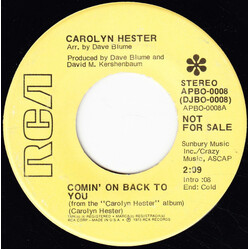 Carolyn Hester Comin' On Back To You USED VINYL 7INCH 45 RPM PROMO
