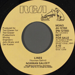 Norman Saleet Lines USED VINYL 7INCH 45 RPM PROMO STEREO MONO