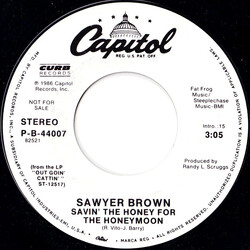 Sawyer Brown Savin' The Honey For The Honeymoon USED VINYL 7INCH SINGLE PROMO