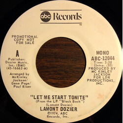Lamont Dozier Let Me Start Tonite USED VINYL 7INCH 45 RPM PROMO