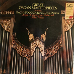 Allan Wicks Great Organ Masterpieces (Including Bach's Toccata & Fugue In D Minor) Vinyl LP USED