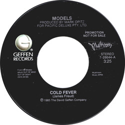 Models (2) Cold Fever USED VINYL 7INCH 45 RPM PROMO