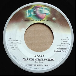 Night Cold Wind Across My Heart USED VINYL 7INCH 45 RPM PROMO STEREO MONO