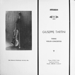 Franco Gulli / Orchestra Dell'Angelicum Di Milano / Giuseppe Tartini Tartini:  Three Violin Concertos Vinyl LP USED