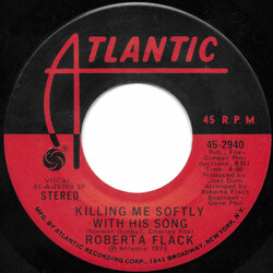 Roberta Flack Killing Me Softly With His Song VINYL 7" USED
