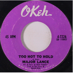 Major Lance Too Hot To Hold Vinyl 7" USED