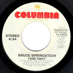 Bruce Springsteen Fade Away USED VINYL 7INCH 45 RPM PROMO STYRENE STEREO
