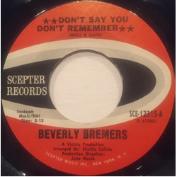 Beverly Bremers Don't Say You Don't Remember Vinyl 7" USED