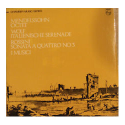 Felix Mendelssohn-Bartholdy / Hugo Wolf / Gioacchino Rossini / I Musici Octet / Italienische Serenade / Sonata A Quattro No. 3 Vinyl LP USED