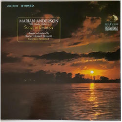 Marian Anderson Songs At Eventide Vinyl LP USED