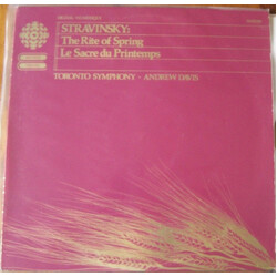 Igor Stravinsky / Toronto Symphony Orchestra / Andrew Davis Stravinsky: The Rite of Spring • Le Sacre du Printemps Vinyl LP USED