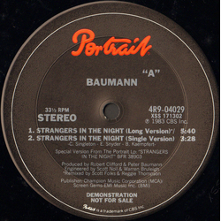Peter Baumann Strangers In The Night Vinyl 12" USED
