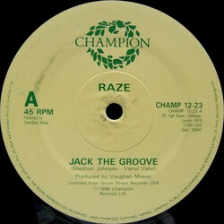 Raze Jack The Groove USED VINYL 12INCH 45 RPM