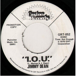 Jimmy Dean I.O.U. USED VINYL 7INCH 45 RPM PROMO