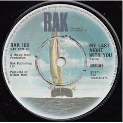 Arrows (2) My Last Night With You USED VINYL 7INCH 45 RPM SINGLE
