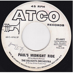 Delights Orchestra Paul's Midnight Ride USED VINYL 7INCH 45 RPM SINGLE PROMO