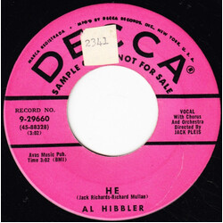 Al Hibbler He / Breeze (Blow My Baby Back To Me) USED VINYL 7INCH 45 RPM SINGLE PROMO