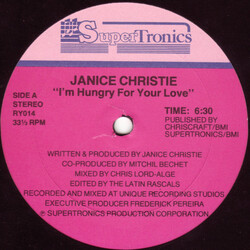 Janice Christie I'm Hungry For Your Love USED VINYL 12INCH 33 S RPM SINGLE STEREO