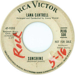 Lana Cantrell Sunshine USED VINYL 7INCH 45 RPM PROMO