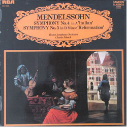 Felix Mendelssohn-Bartholdy / Boston Symphony Orchestra / Charles Munch Symphony No. 4 In A 'Italian' / Symphony No. 5 In D Minor 'Reformation' Vinyl 